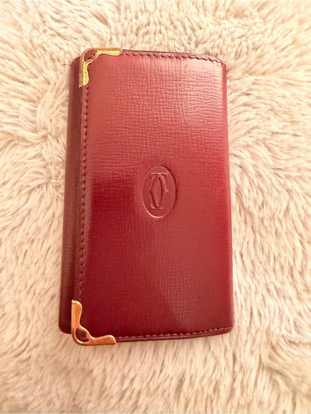 Authentic Cartier Burgundy Leather Key Holder